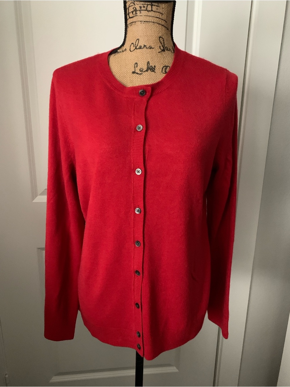 Croft & Barrow Red Cardigan Sweater Size M